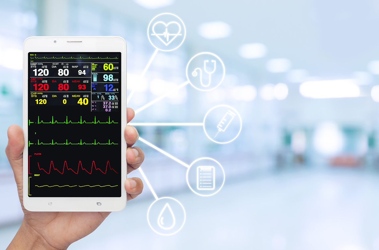Image showing vital health information on a tablet