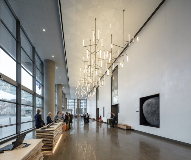 OCL Lighting fixtures in a hotel lobby