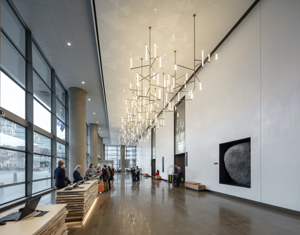 OCL Lighting fixtures in a hotel lobby