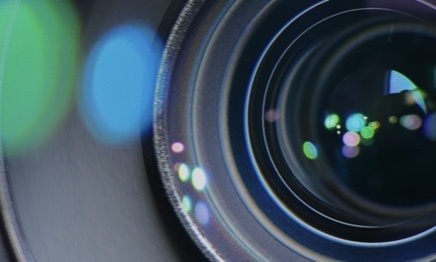 Close up shot of a camera lens