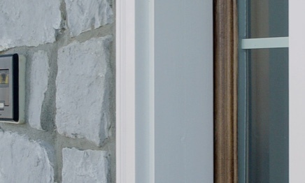 Intercom system on the exterior of a residential home