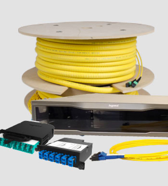 Infinium quantum with fiber adapters and yellow fiber cables