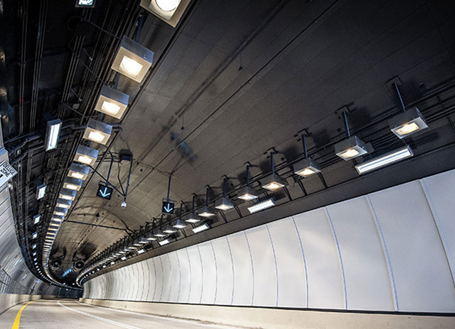 Tunnel underpass with Kenall lighting