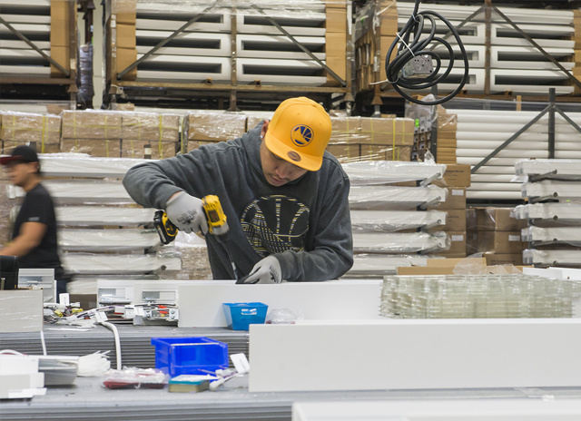 Assembly working assembling lighting products