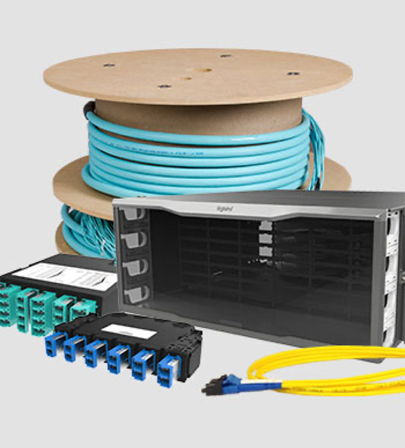Infinium ultra with fiber adapters and aqua fiber cables
