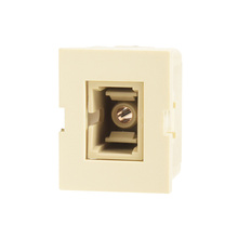 TracJack Module, 1-SC Simplex Multimode, Beige Adapter, Wiremold Ivory Housing