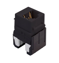 Cat 6a Quick Connect RJ45 Keystone Insert, Black