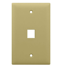 1-Gang, 1-Port Wall Plate, Ivory