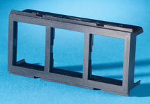 TRACJACK ADAPTER PLATE FOR FURNITURE OPENING, THREE-PORT, BLACK
