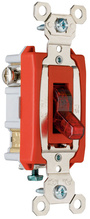 Industrial Extra Heavy Duty Specification Grade Switch, Lighted When On, Back and Side Wire, Red