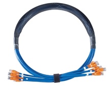 SNAP PRE-TERM, CAT5E, 6 CABLE PLENUM, 40', BLUE, MESH WRAP ASSEMBLY, NO STAGGER