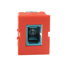 TracJack Module, 1-SC Simplex Multimode, Aqua adapter, Red