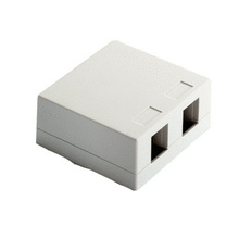 Surface Mount Box 2-Port, White