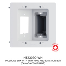 In-Wall Power & Cable Management TV Connection Kit - New Construction/Retrofit (Canadian Compliant)