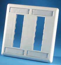 TRACJACK FACEPLATE, EIGHT-PORT (DUAL GANG), PLASTIC
