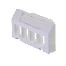 KEYSTONE FURNITURE ADAPTER PLATE, HOLDS 4 KEYSTONE MODULES, WHITE