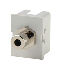 TracJack Module. 3.5mm Stereo Jack, F/F, 180-Degree Exit, Cloud White