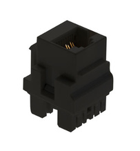 Cat 5e Keyed RJ45 Keystone Connector, Black