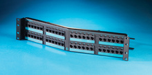 Clarity 5E angled 48-port panel - Cat 5e - six-port modules - 19 in x 3.5 in