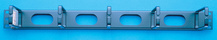 Feed-Through Cable Management Panels, 1RU, Rings, Black