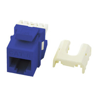 Cat 6 Quick Connect RJ45 Keystone Insert, Blue, 50-Pack