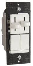 LS Series CFL/LED/Incandescent Single Pole/3-Way Slide Dimmer with Single Pole/3-Way, 3-Speed De-Hummer Fan Control, Preset, White