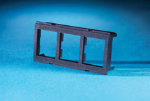 TRACJACK ADAPTER PLATE FOR FURNITURE OPENING, REAR LOAD THREE-PORT, BLACK