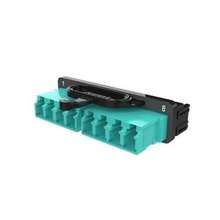 Infinium High Density (HD) M8 HD8FP Adapter Panel, 2 LC Quad, Aqua