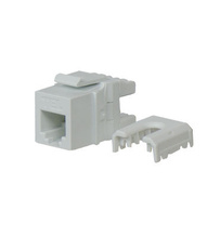 Quick Connect RJ25 6-Position, 6-Conductor Telephone Keystone Insert, White, 10-Pack
