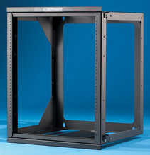 Wall Mounted Relay Rack - 26 H - 20.25 in W x 26 in H x 18 in D - black