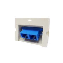 Series II SC Duplex, Single-Mode, Blue Adapter, 1.5 Unit, 60 Degree Angle, Fog White Housing