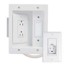 Long Range In Wall Pro Power and Cable Management Kit White