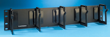 Cable Management Panel - five horizontal plastic distribution rings 3.95 H x 2.4 in D - 2 rack units - 3.5 in - black
