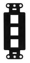 3-Port Decorator Outlet Strap, Black