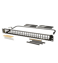 High Density HDJ 48 Port Unloaded Flat Patch Panel 1RU Black
