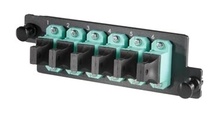 Infinium HDFP MPO Adapter Panel, 6 MPO, Aqua