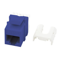 Cat 5e Quick Connect RJ45 Keystone Insert, Blue, 50-Pack