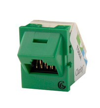 Clarity 6 Angled TracJack, T568A/B, 45 degree, Green