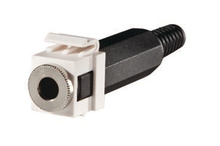 Keystone, 1/4" Stereo Jack, Solder, Fog White