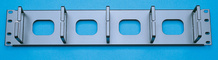 Cable Management Panel - five horizontal distribution rings - 3 in H x 2 in D - four 1.5 in x 2 in cutouts - 2 rack units - 3.5 in x 19 in - black