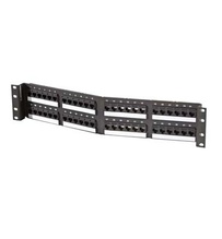 Category 6 TechChoice 48 Port Angled Patch Panel Black 1RU