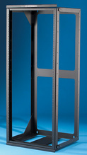 Wall Mounted Relay Rack - 20.25 W x 50 in H x 18 in D - black