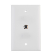 Basic 3GHz Coax Wallplate, White