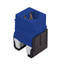 Cat 6a Quick Connect RJ45 Keystone Insert, Blue