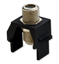 Non-Recessed Nickel F-Connector, Black