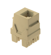 6P6C Keystone Connector, Ivory