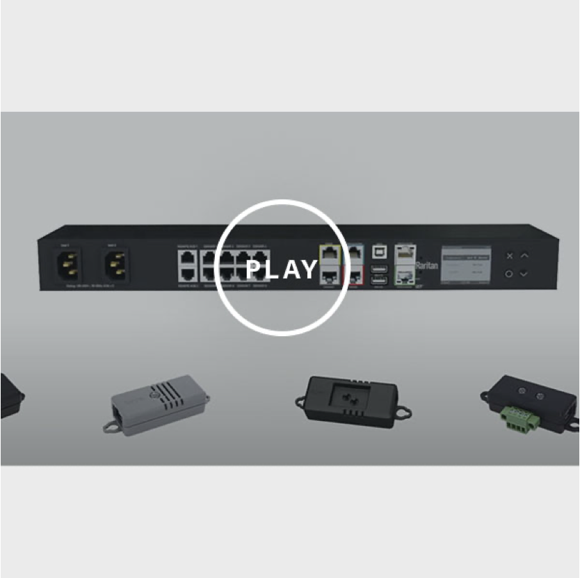 Screen grab of video showing the Intelligent Sensors by Raritan