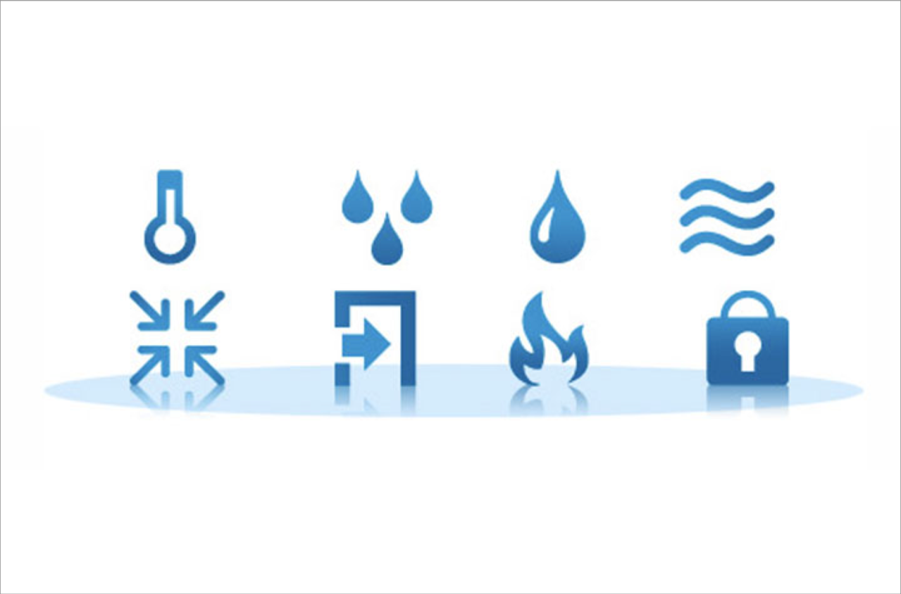 Image depicting how the Intelligent Sensors by Raritan help optimize the data center environment