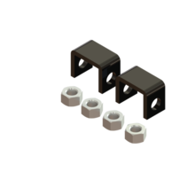 CLOSED CLIP KIT 2 CLIPS - 4 NUTS - BK