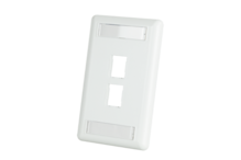 HDJ 2-Port Single-Gang Faceplate with Label Field